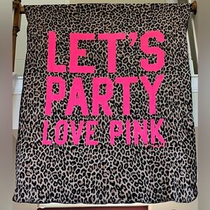 Victoria Secret PINK “Let’s Party, Love Pink” throw blanket